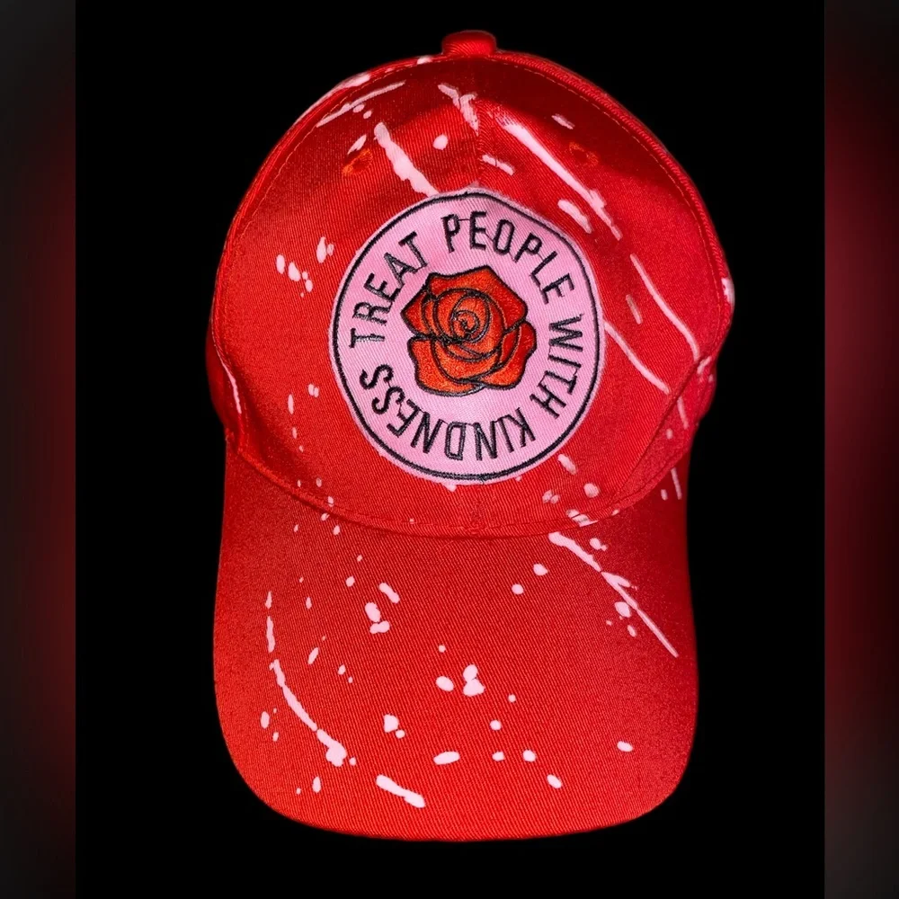 🆕OOAK HARRY STYLES THEMED CAP: “TREAT PEOPLE WITH KINDESS”- HAND CRAFTED